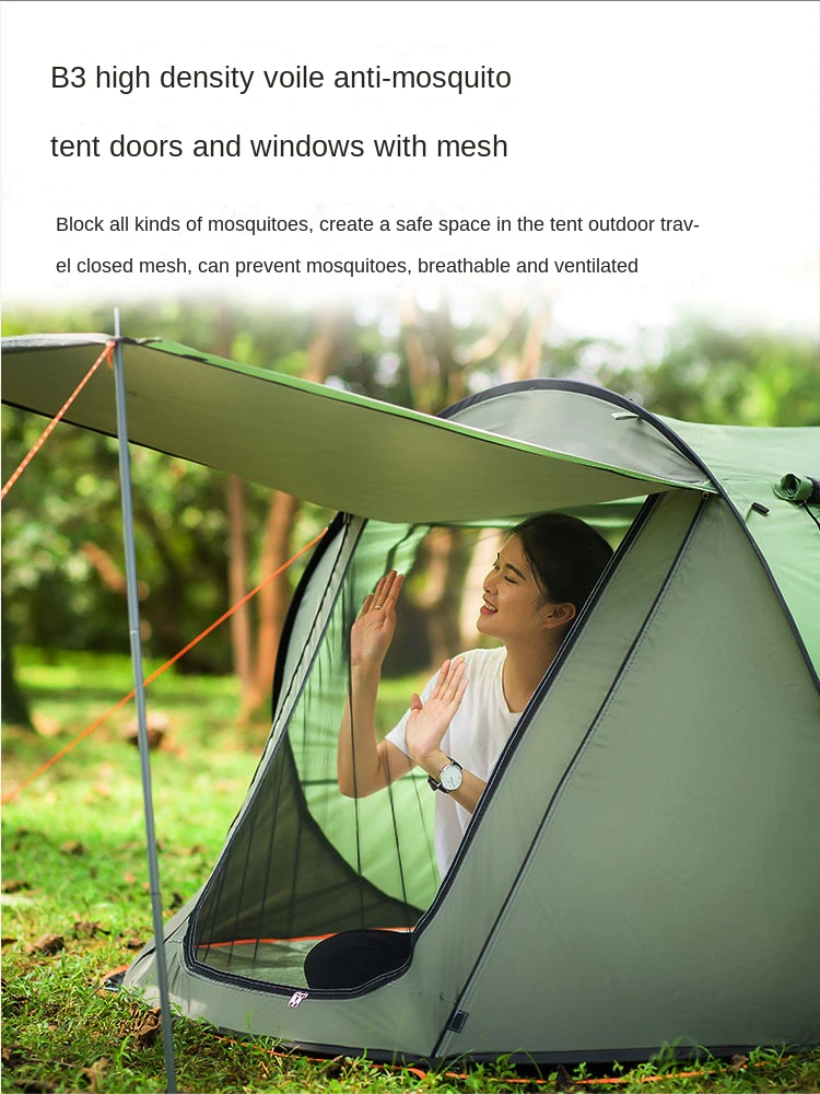 Cheap Goat Tents Outdoor Camping 3 4 People Automatic Outdoor Tent Camping Rainproof Tent  Throwing Tent Building Free Easy to Put up Tent   